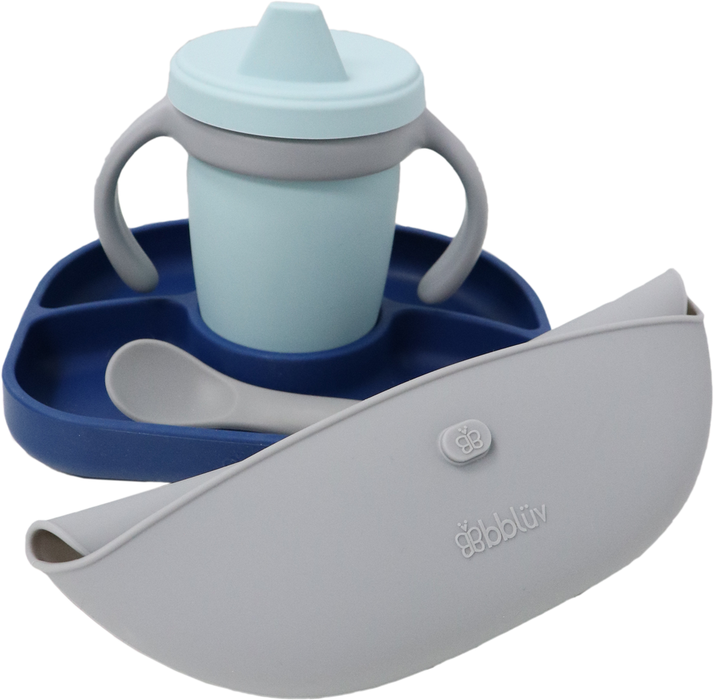 bblüv Platö ‒ Warm Feeding Plate for Baby - Aqua