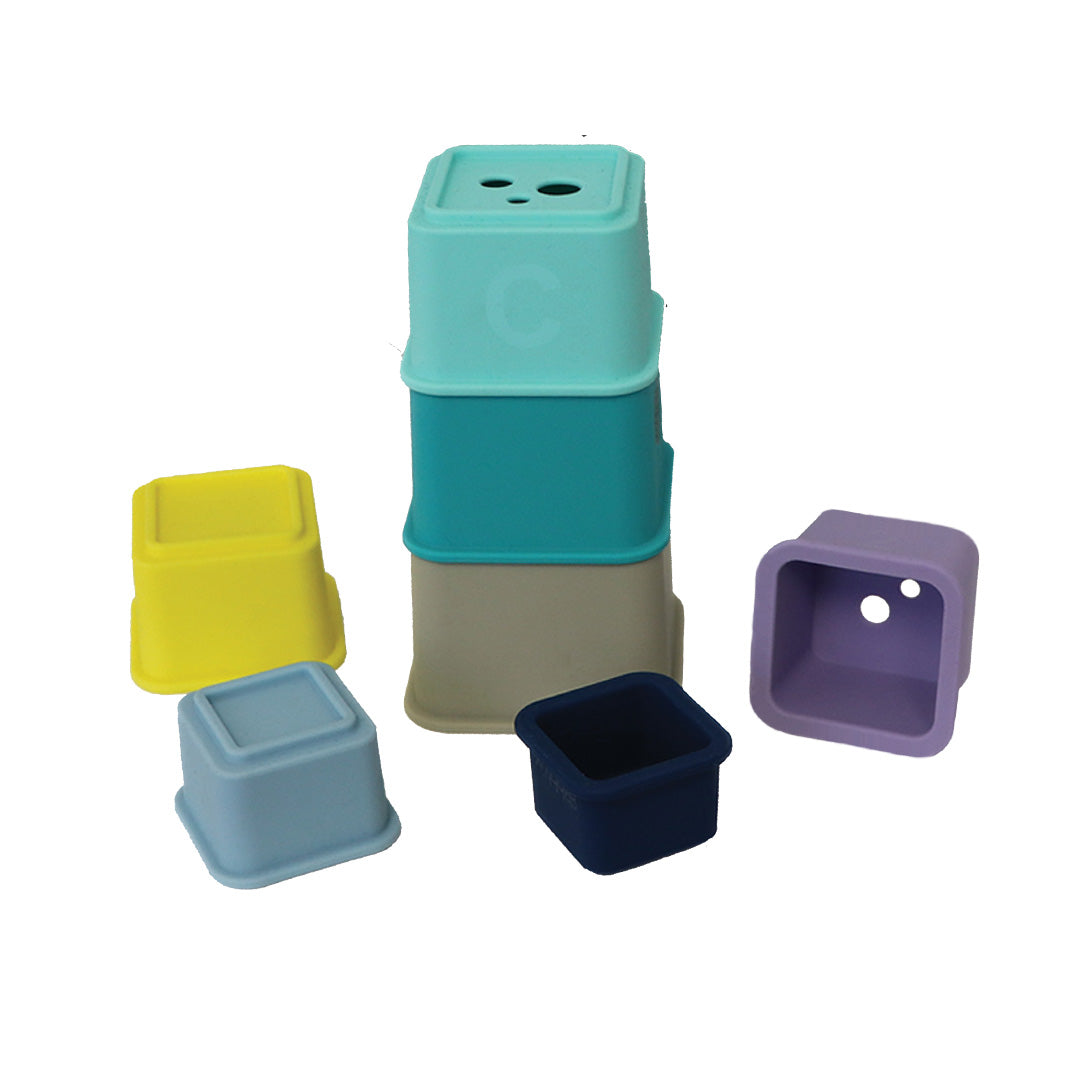 Stack Height Cube Stäck: Silicone Stacking Cubes – Bblüv Canada