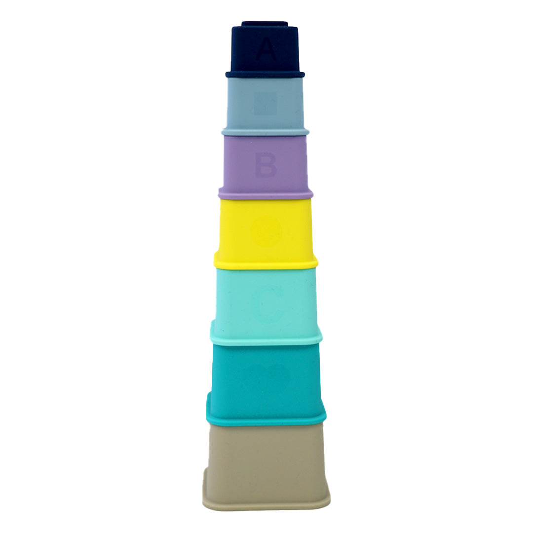 silicone stacking pyramid blocks 12 pieces Images High... Stäck: Silicone Stacking Cubes – Bblüv Canada